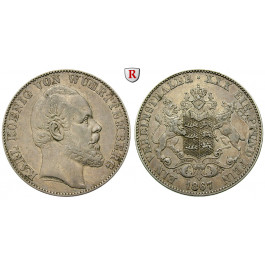 Württemberg, Herzogtum Württemberg (Kgr. ab 1806), Karl, Vereinstaler 1867, ss-vz