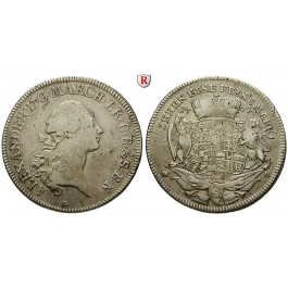 Brandenburg in Franken, Brandenburg-Ansbach, Christian Friedrich Karl Alexander, Konventionstaler 1771, ss+