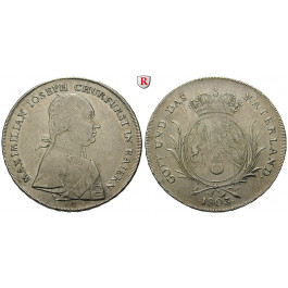 Bayern, Herzogtum, Maximilian IV. Joseph, Konventionstaler 1803, ss