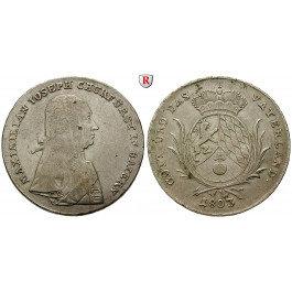 Bayern, Herzogtum, Maximilian IV. Joseph, Konventionstaler 1803, ss