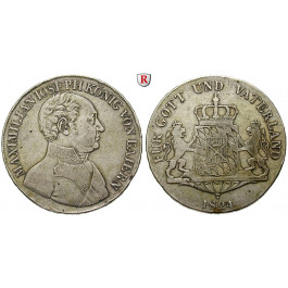 Bayern, Königreich, Maximilian I. Joseph, Konventionstaler 1824, ss