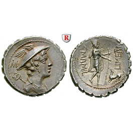 Römische Republik, C. Mamilius Limetanus, Denar, serratus 82 v.Chr., vz-st