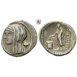 Römische Republik, L. Cassius Longinus, Denar 78 v.Chr., ss+