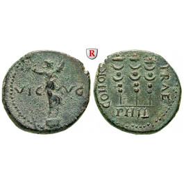 Römische Provinzialprägungen, Makedonien, Philippi, Claudius I., Bronze 41-68, ss-vz