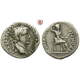 Römische Kaiserzeit, Tiberius, Denar 14-37, ss