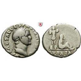 Römische Kaiserzeit, Vespasianus, Denar 69-71, ss