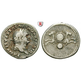 Römische Kaiserzeit, Vespasianus, Denar 80-81, ss