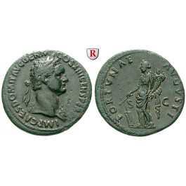 Römische Kaiserzeit, Domitianus, As 87, ss-vz