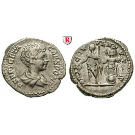 Römische Kaiserzeit, Geta, Caesar, Denar 199-202, ss-vz/vz