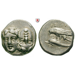 Thrakien-Donaugebiet, Istros, Drachme 340-313 v.Chr., vz/ss
