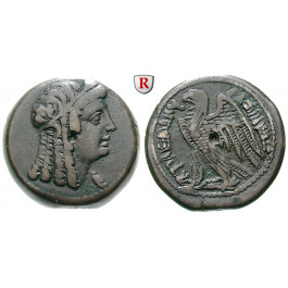 Ägypten, Königreich der Ptolemäer, Ptolemaios VI. und Kleopatra I., Bronze 180-170 v.Chr., ss