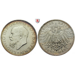 Deutsches Kaiserreich, Bayern, Ludwig III., 3 Mark 1914, D, vz-st/vz, J. 52