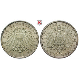 Deutsches Kaiserreich, Lübeck, 2 Mark 1904, A, vz-st, J. 81
