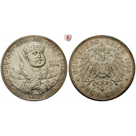Deutsches Kaiserreich, Sachsen-Weimar-Eisenach, Wilhelm Ernst, 5 Mark 1908, Universität Jena, vz+/st, J. 161