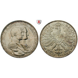 Deutsches Kaiserreich, Sachsen-Weimar-Eisenach, Wilhelm Ernst, 3 Mark 1915, Jahrhundertfeier, A, vz/vz-st, J. 163
