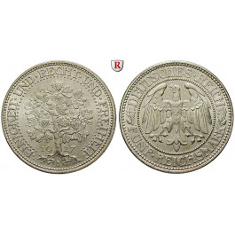 Weimarer Republik, 5 Reichsmark 1927, Eichbaum, A, vz-st, J. 331