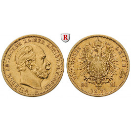 Deutsches Kaiserreich, Preussen, Wilhelm I., 20 Mark 1871, A, ss-vz, J. 243
