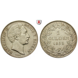 Bayern, Königreich, Maximilian II., Gulden 1852, ss+