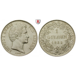 Bayern, Königreich, Ludwig I., Gulden 1839, ss+