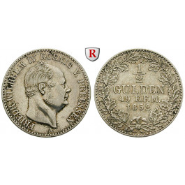 Brandenburg-Preussen, Königreich Preussen, Friedrich Wilhelm IV., 1/2 Gulden 1852, ss