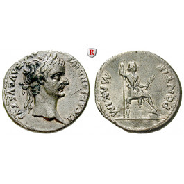 Römische Kaiserzeit, Tiberius, Denar 14-37, ss+