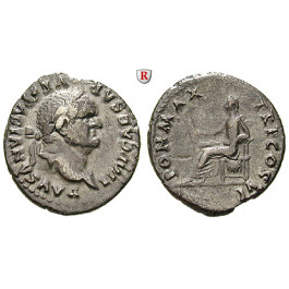 Römische Kaiserzeit, Vespasianus, Denar 75, ss+