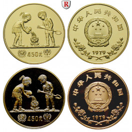 China, Volksrepublik, 450 Yuan 1979, 15,45 g fein, PP