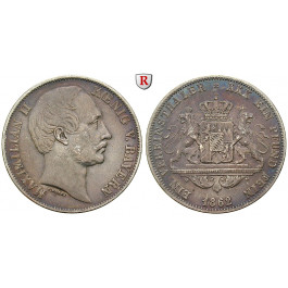 Bayern, Königreich, Maximilian II., Vereinstaler 1862, ss