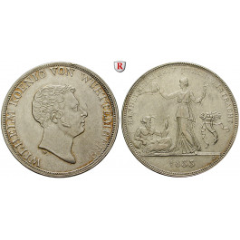 Württemberg, Herzogtum Württemberg (Kgr. ab 1806), Wilhelm I., Kronentaler 1833, ss-vz