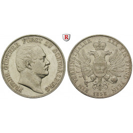 Schwarzburg, Rudolstadt, Friedrich Günther, Vereinstaler 1858, ss/ss-vz