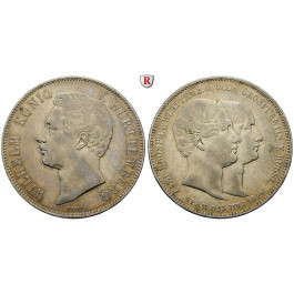 Württemberg, Herzogtum Württemberg (Kgr. ab 1806), Wilhelm I., Doppeltaler 1846, ss+