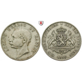 Nassau, Herzogtum Nassau, Adolph, Vereinstaler 1863, ss