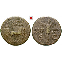Römische Kaiserzeit, Germanicus, Dupondius 37-41, f.ss