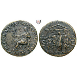 Römische Kaiserzeit, Caligula, Sesterz 40-41, f.ss