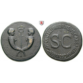 Römische Kaiserzeit, Drusus Junior, Sohn des Tiberius, Sesterz 22-23, ss-vz