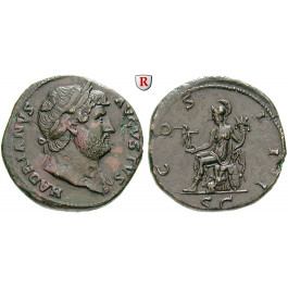 Römische Kaiserzeit, Hadrianus, Sesterz 119-121, ss-vz