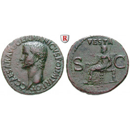 Römische Kaiserzeit, Caligula, As 37-38, ss+