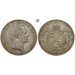 Brandenburg-Preussen, Königreich Preussen, Friedrich Wilhelm IV., Vereinsdoppeltaler 1845, ss-vz