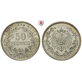 Deutsches Kaiserreich, 50 Pfennig 1896, A, vz, J. 15