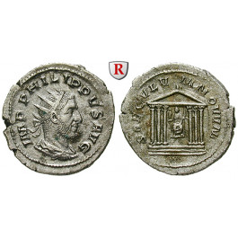 Römische Kaiserzeit, Philippus I., Antoninian 248, ss-vz
