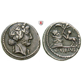 Römische Republik, C. Vibius Varus, Denar 42 v.Chr., ss+