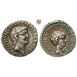 Römische Republik, Octavian und Marcus Antonius, Denar 41 v.Chr., ss+