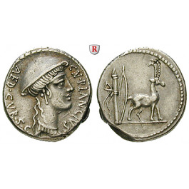 Römische Republik, Cn. Plancius, Denar 55 v.Chr., ss-vz