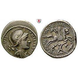 Römische Republik, P. Fonteius P.F. Capito, Denar 55 v.Chr., ss+