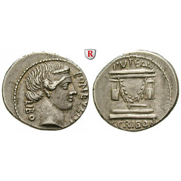 Römische Republik, L.Scribonius Libo, Denar 62 v.Chr., ss-vz