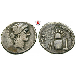 Römische Republik, T. Carisius, Denar 46 v.Chr., ss