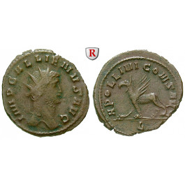 Römische Kaiserzeit, Gallienus, Antoninian 267-268, ss/ss+