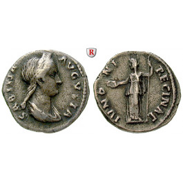 Römische Kaiserzeit, Sabina, Frau des Hadrianus, Denar 134-136, ss+