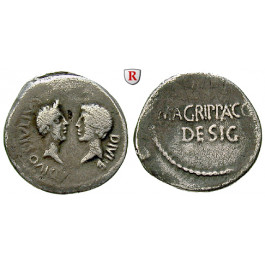 Römische Republik, Octavian, Denar 38 v.Chr., f.ss