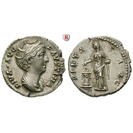 Römische Kaiserzeit, Faustina I., Frau des Antoninus Pius, Denar nach 141, vz+